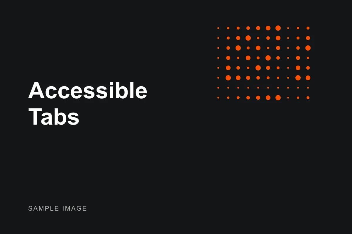 Cover graphic for “Accessible tabs without libraries”