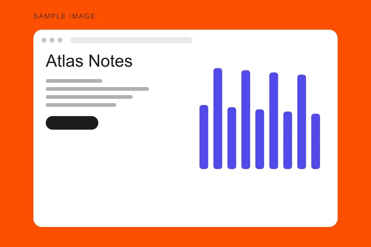 Placeholder preview of the Atlas Notes interface