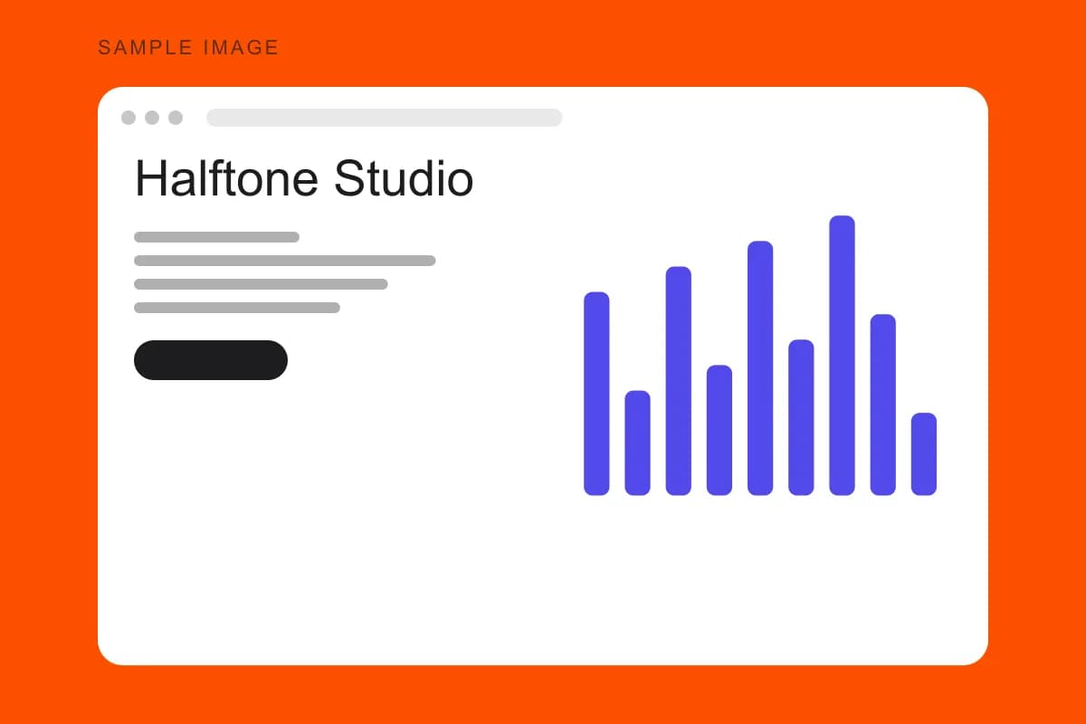Placeholder preview of the Halftone Studio interface