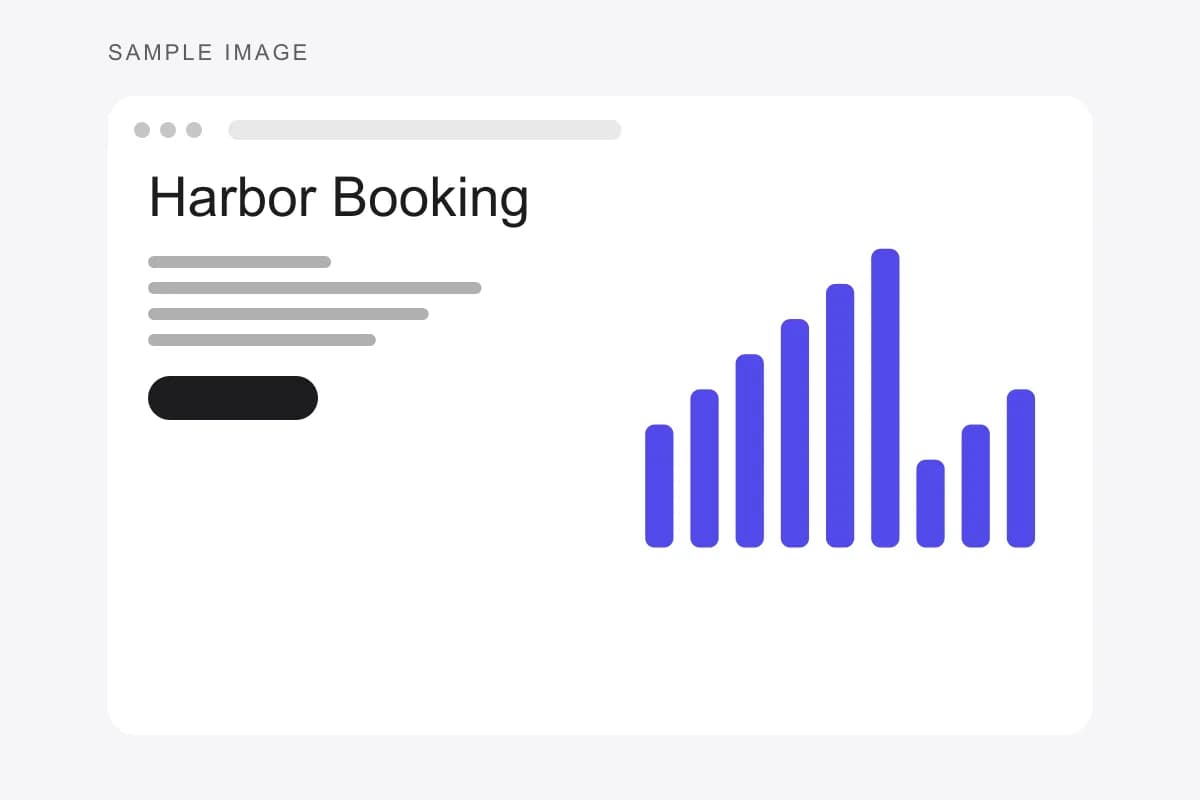 Placeholder preview of the Harbor Booking interface