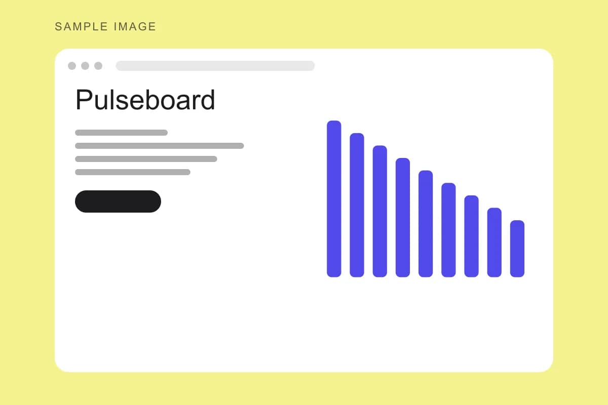 Placeholder preview of the Pulseboard interface